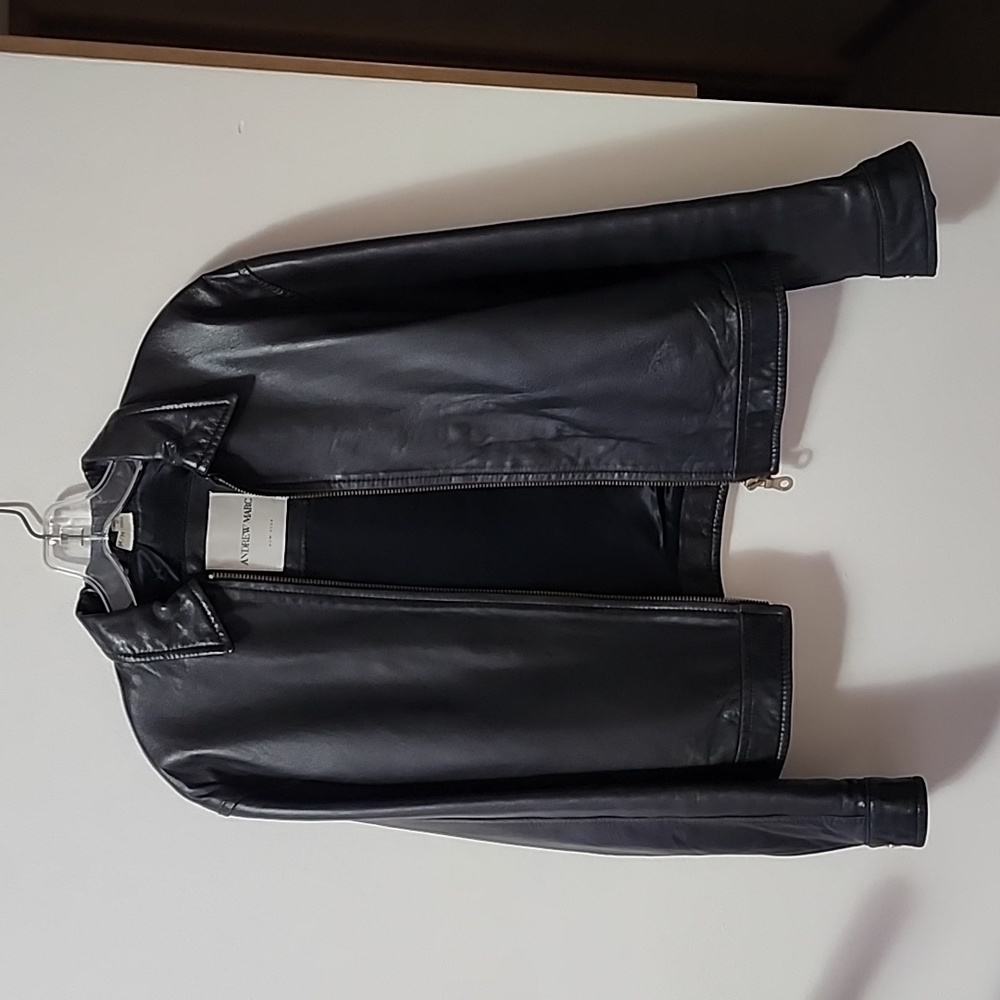 Andrew Marc Black Leather Jacket